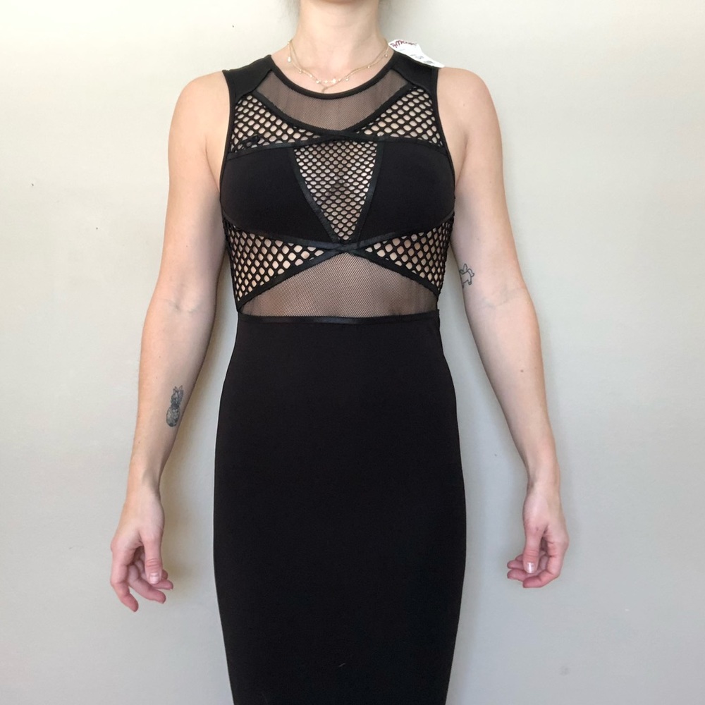 Mesh black dress